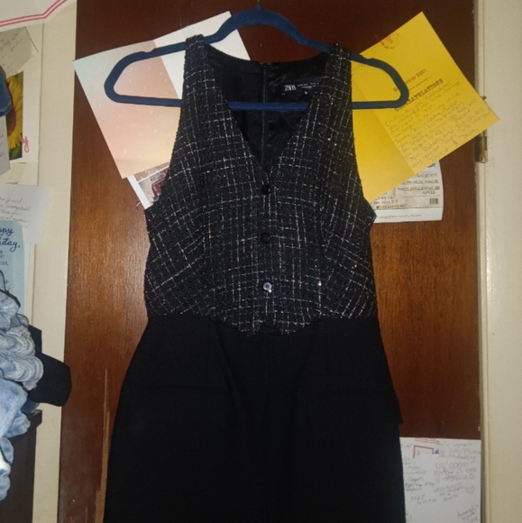 ZARA Textured Plaid Pantsuit XL 🆕 - Picture 3 of 9